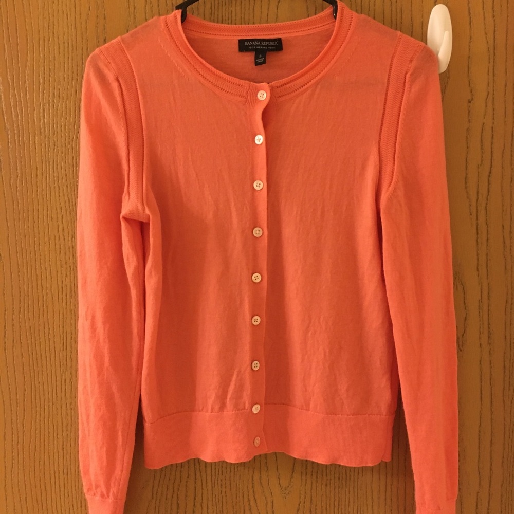 Banana Republic Orange wool cardigan
